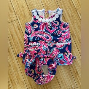 Lilly Pulitzer Pink and Blue Baby Dress